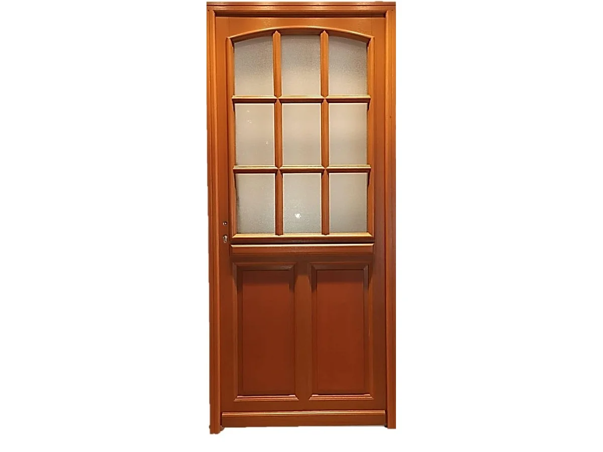 Porte d'entree Bois vitree, Alena, H,215xl,80  p, droit Cotes Tableau