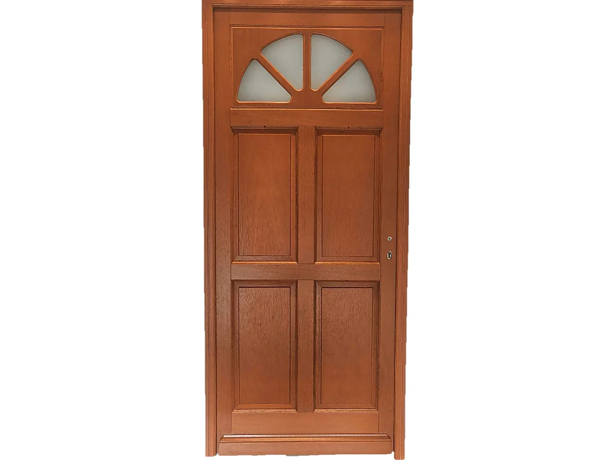 Porte D'entrée Bois Vitrée Ferji, H.215xl.90 Côte Tableau P.gauche Gd Menuiseries