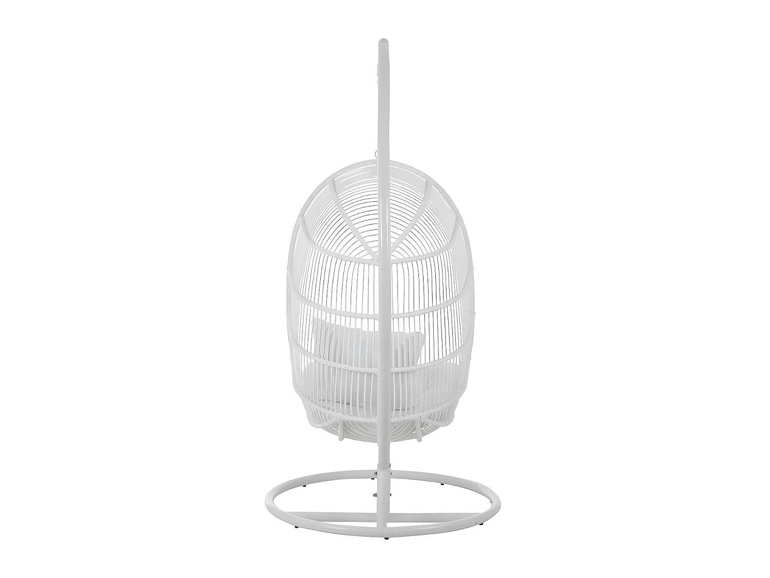 Fauteuil suspendu ovale Acier Blanc - MACABA