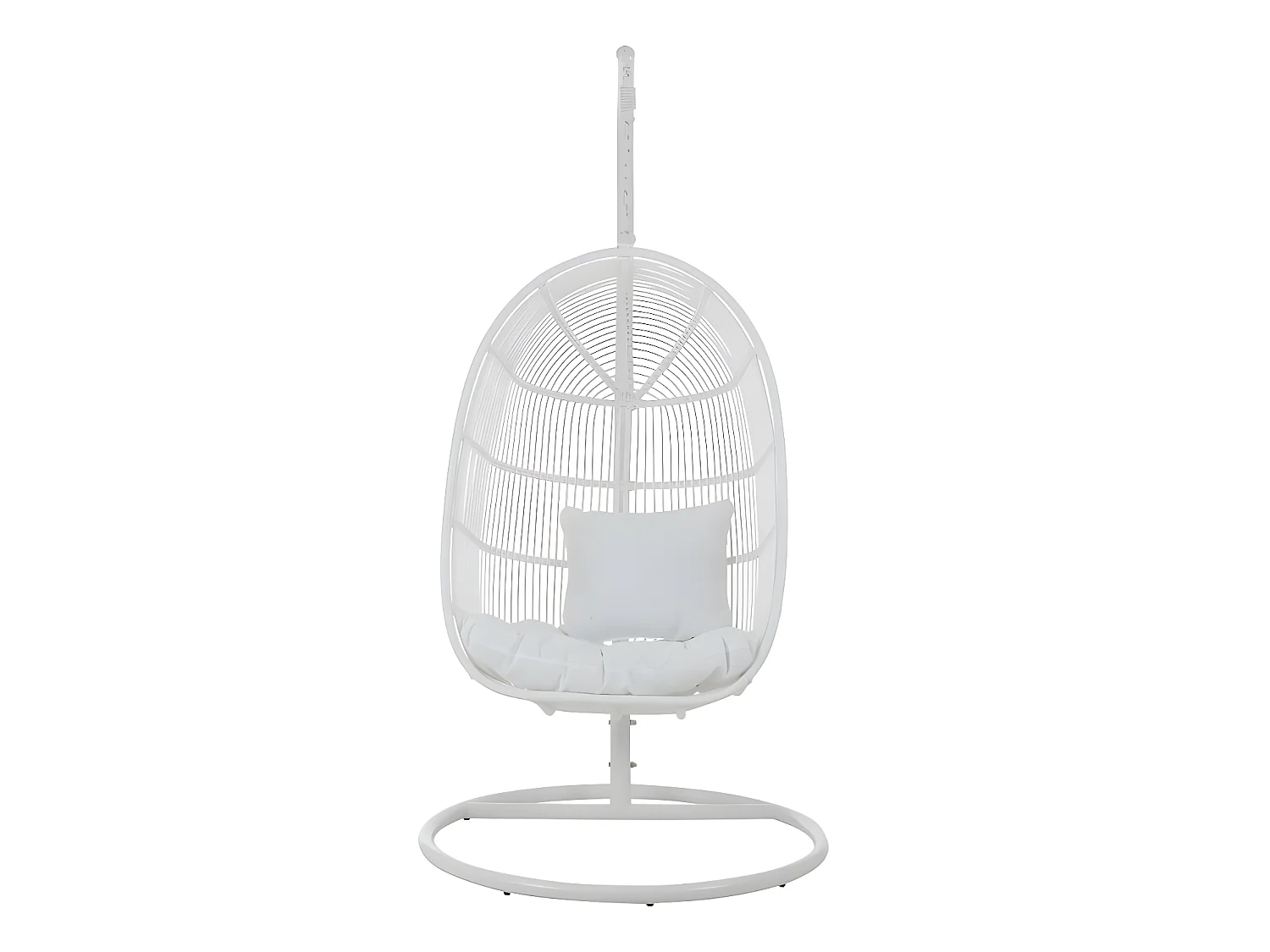 Fauteuil suspendu ovale Acier Blanc - MACABA