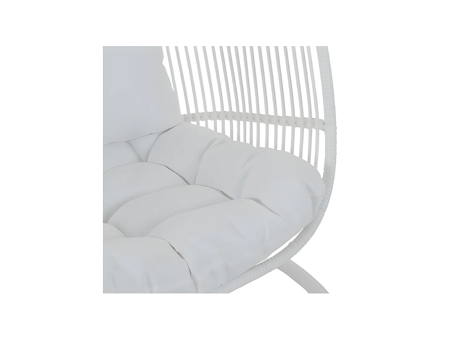 Fauteuil suspendu ovale Acier Blanc - MACABA
