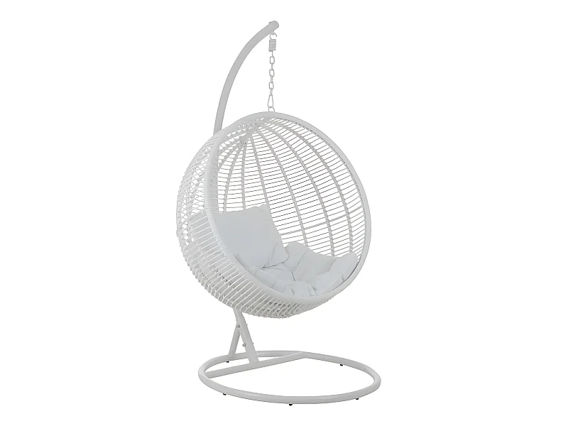 Fauteuil suspendu rond Acier Blanc - MACABA