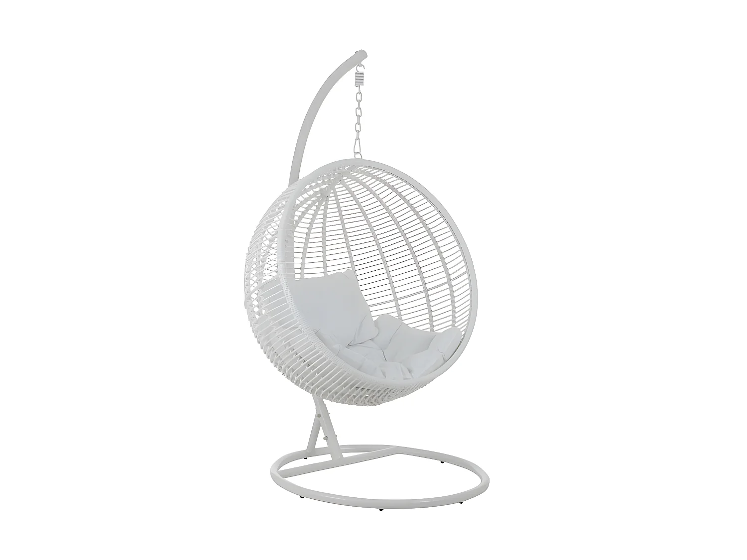 Fauteuil suspendu rond Acier Blanc - MACABA