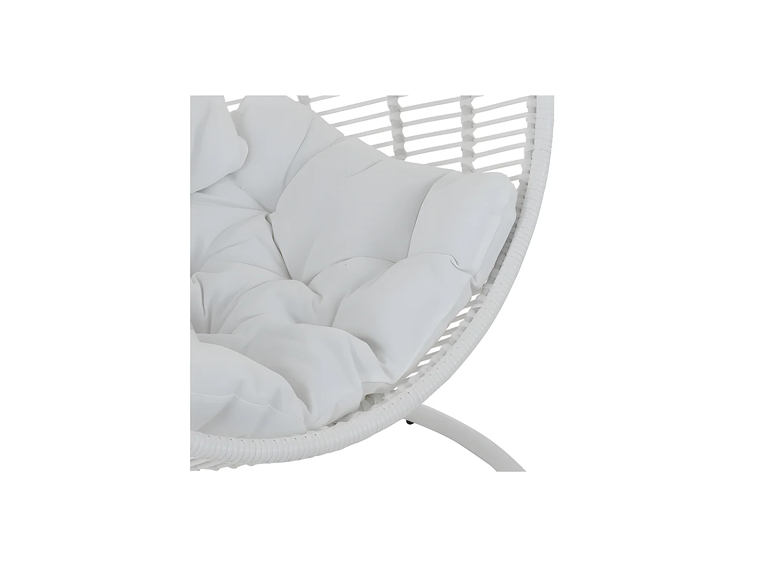 Fauteuil suspendu rond Acier Blanc - MACABA