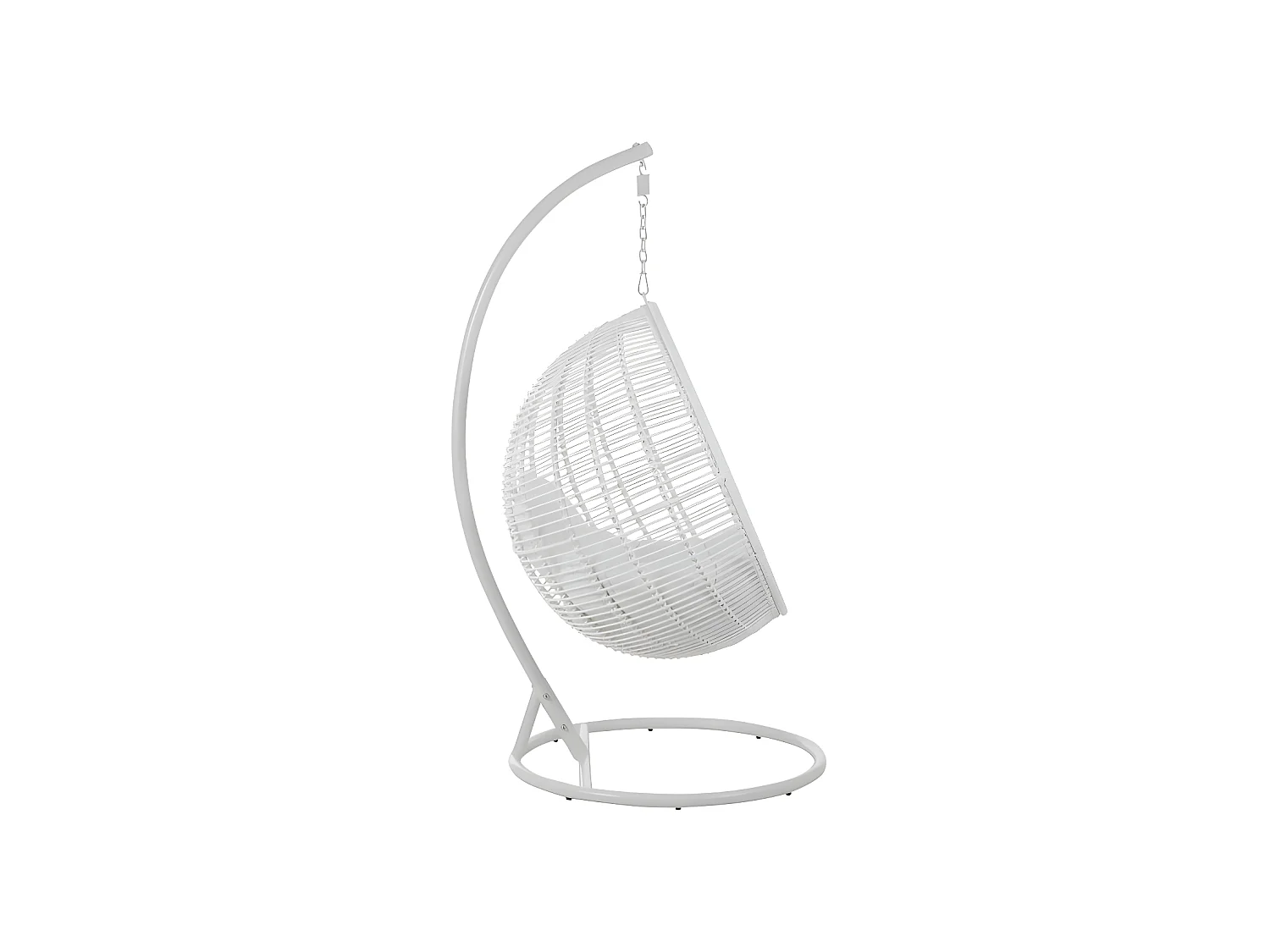 Fauteuil suspendu rond Acier Blanc - MACABA
