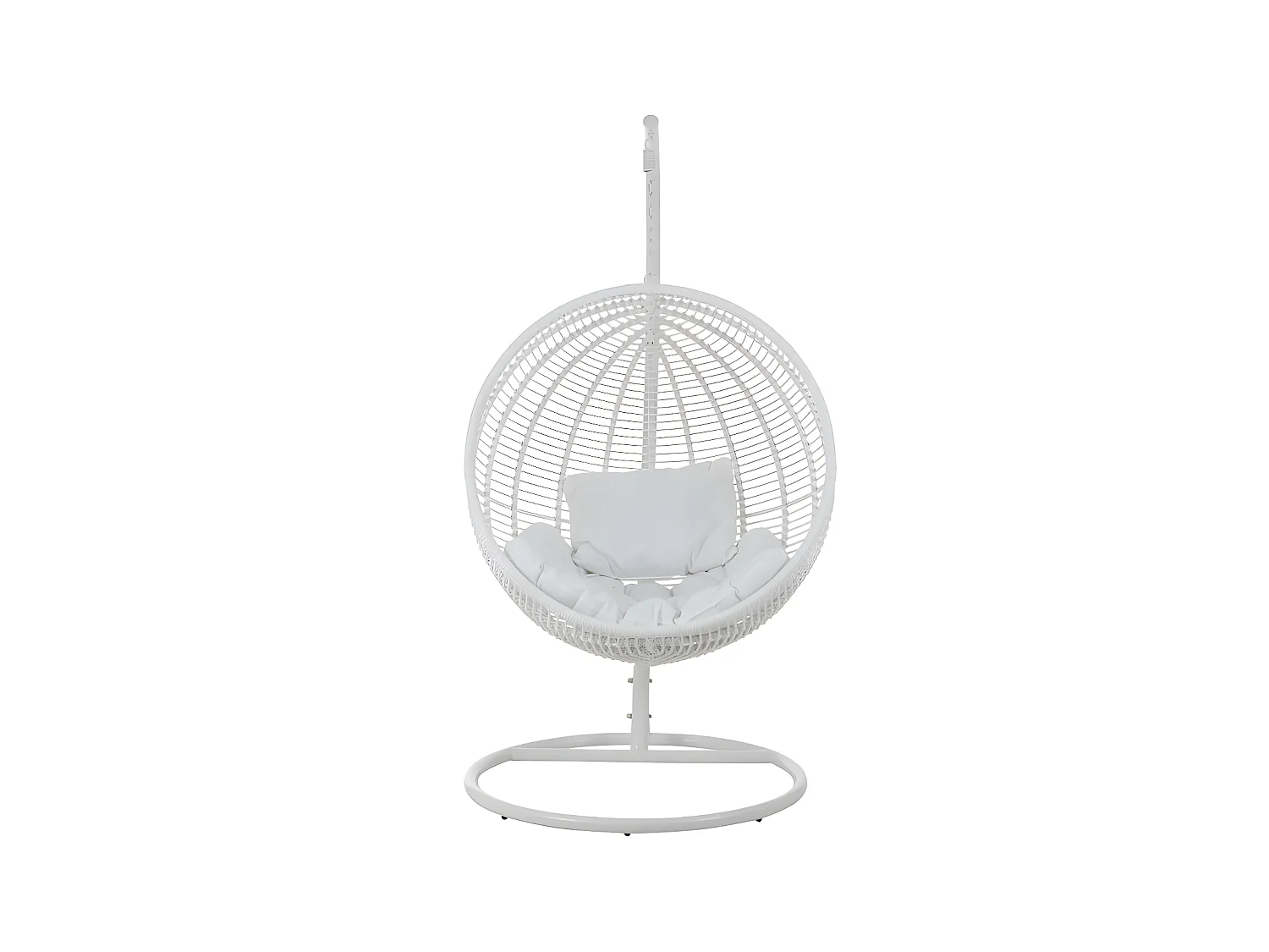 Fauteuil suspendu rond Acier Blanc - MACABA