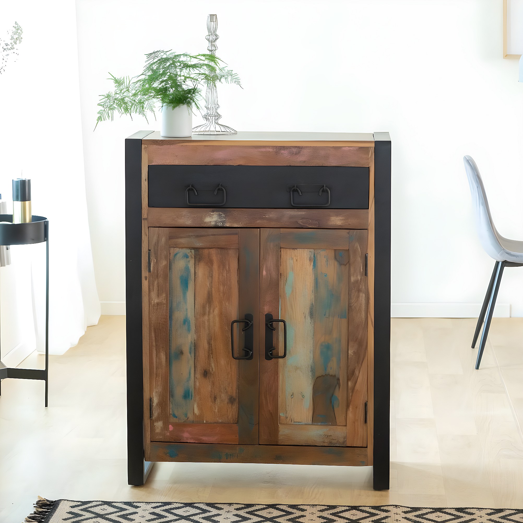 Petit buffet industriel - Fabrication Française - Metal and Woods