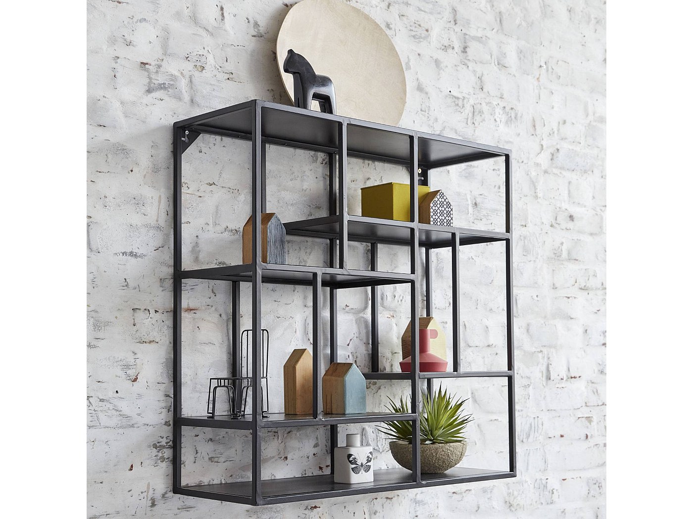 Etagère murale en métal noir Joshua