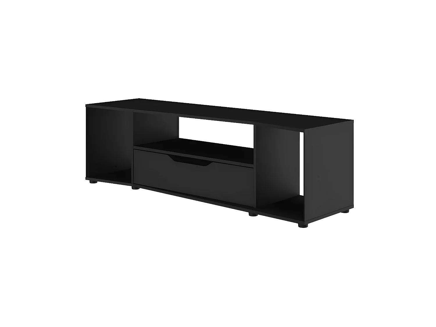 Meuble TV Gamer 1 tiroir 3 niches noir - LAIRA