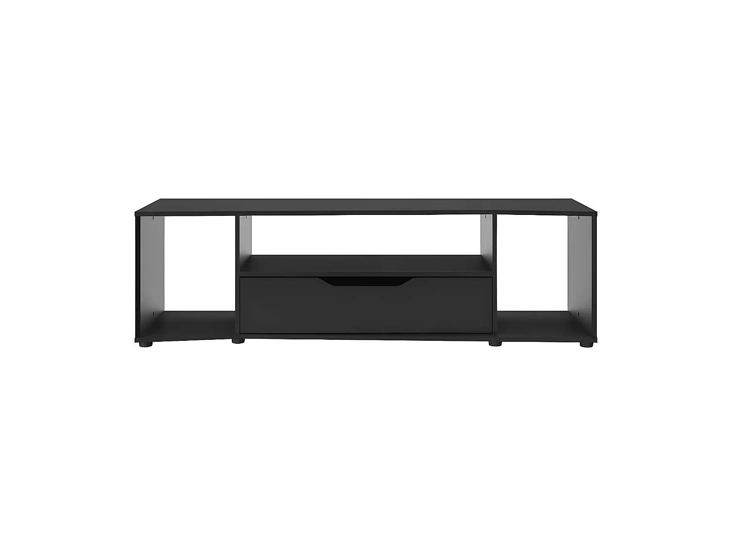 Meuble TV Gamer 1 tiroir 3 niches noir - LAIRA
