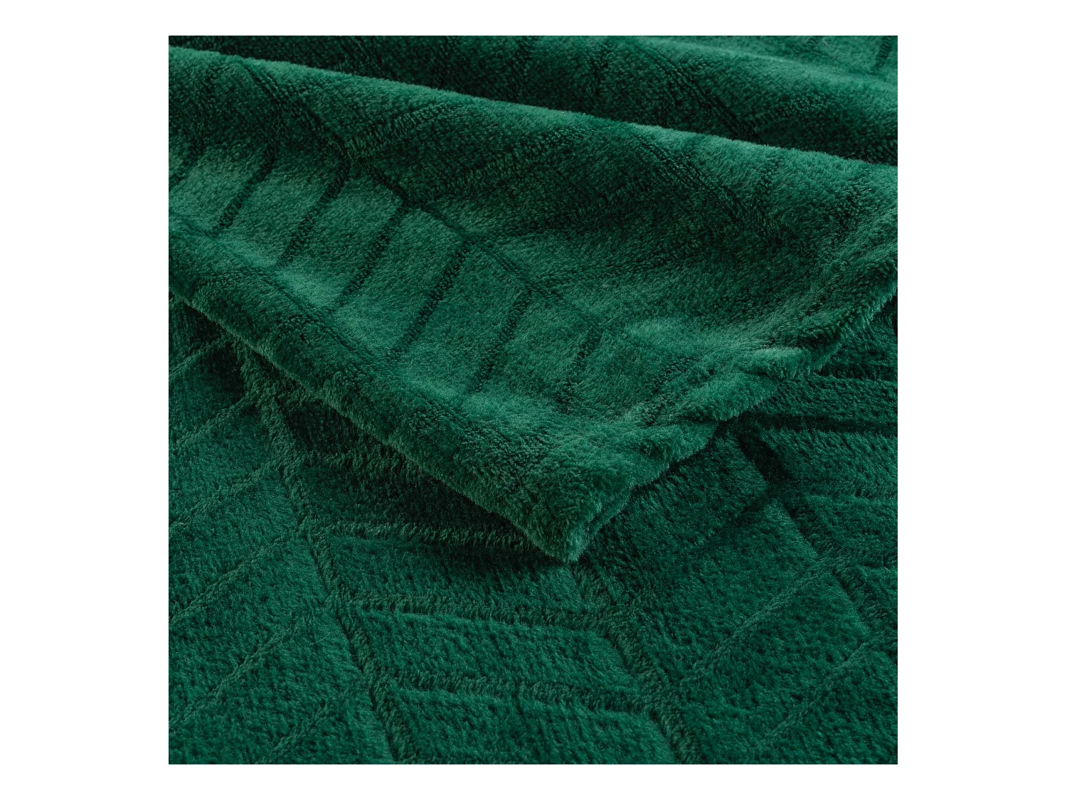 Plaid flanelle 180 x 220 cm Aryas vert