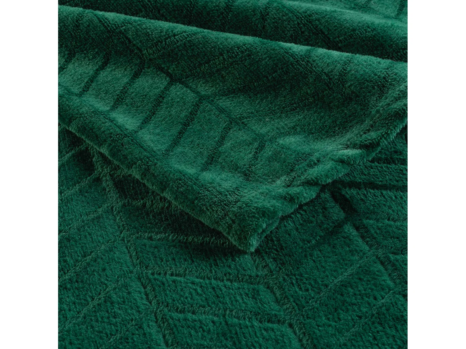 Plaid flanelle 180 x 220 cm Aryas vert