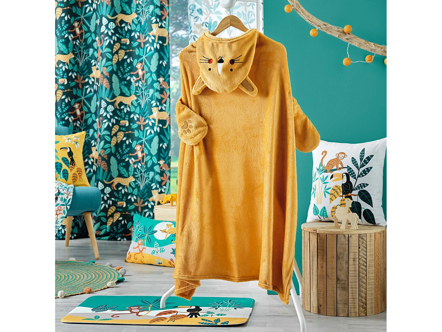 Plaid couverture flanelle enfant Leopard