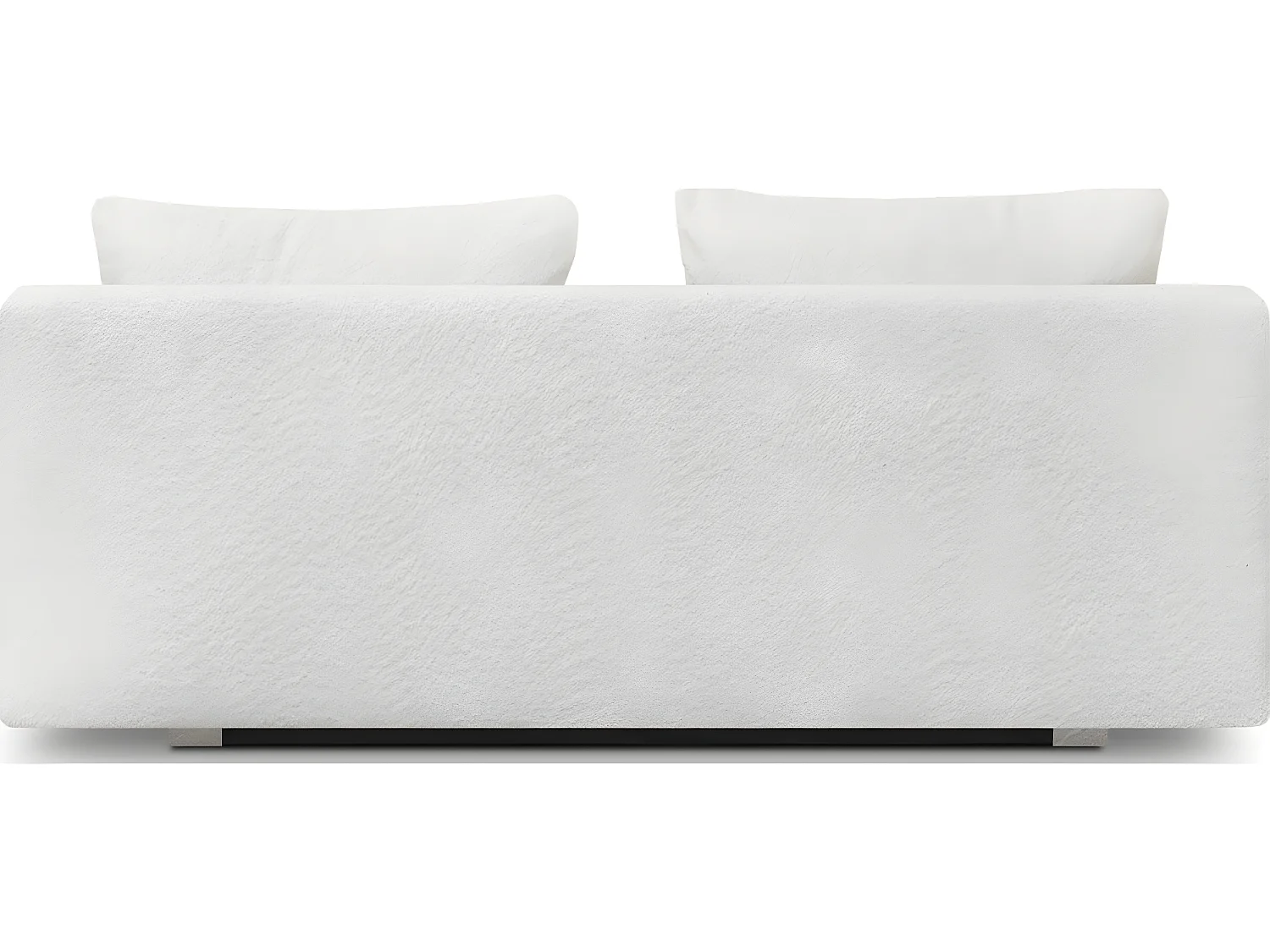 Canapé convertible 3 places avec coffre de rangement en tissu bouclette beige - Elia