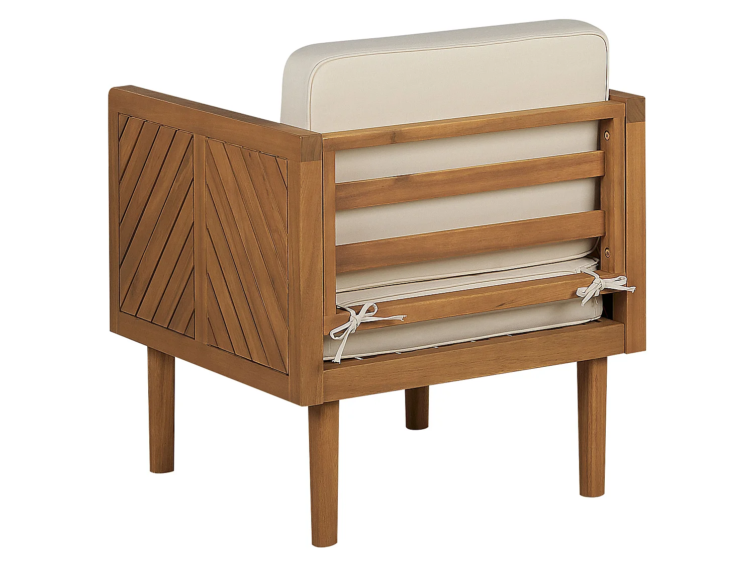 Bistro Set inkl. Kissen BARATTI Holz Braun