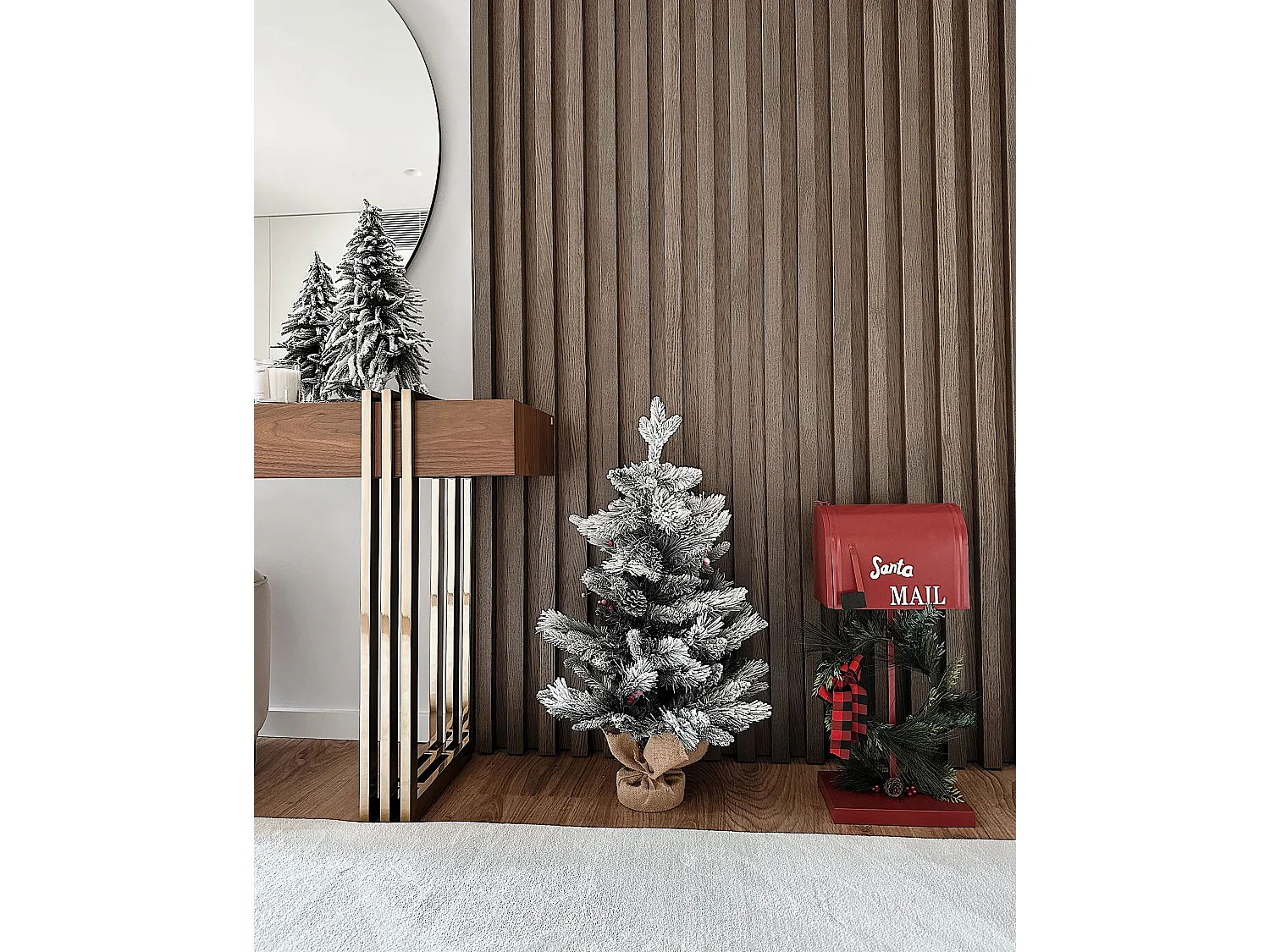 Sapin de Noël 90 cm vert glacé MALIGNE