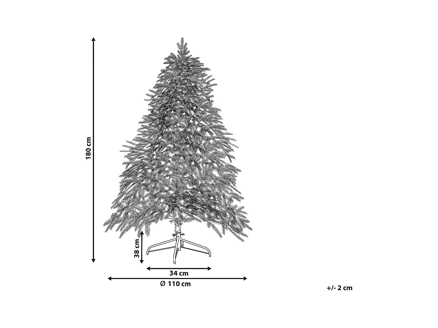 Sapin de Noël artificiel enneigé LED MIETTE 180 cm Blanc
