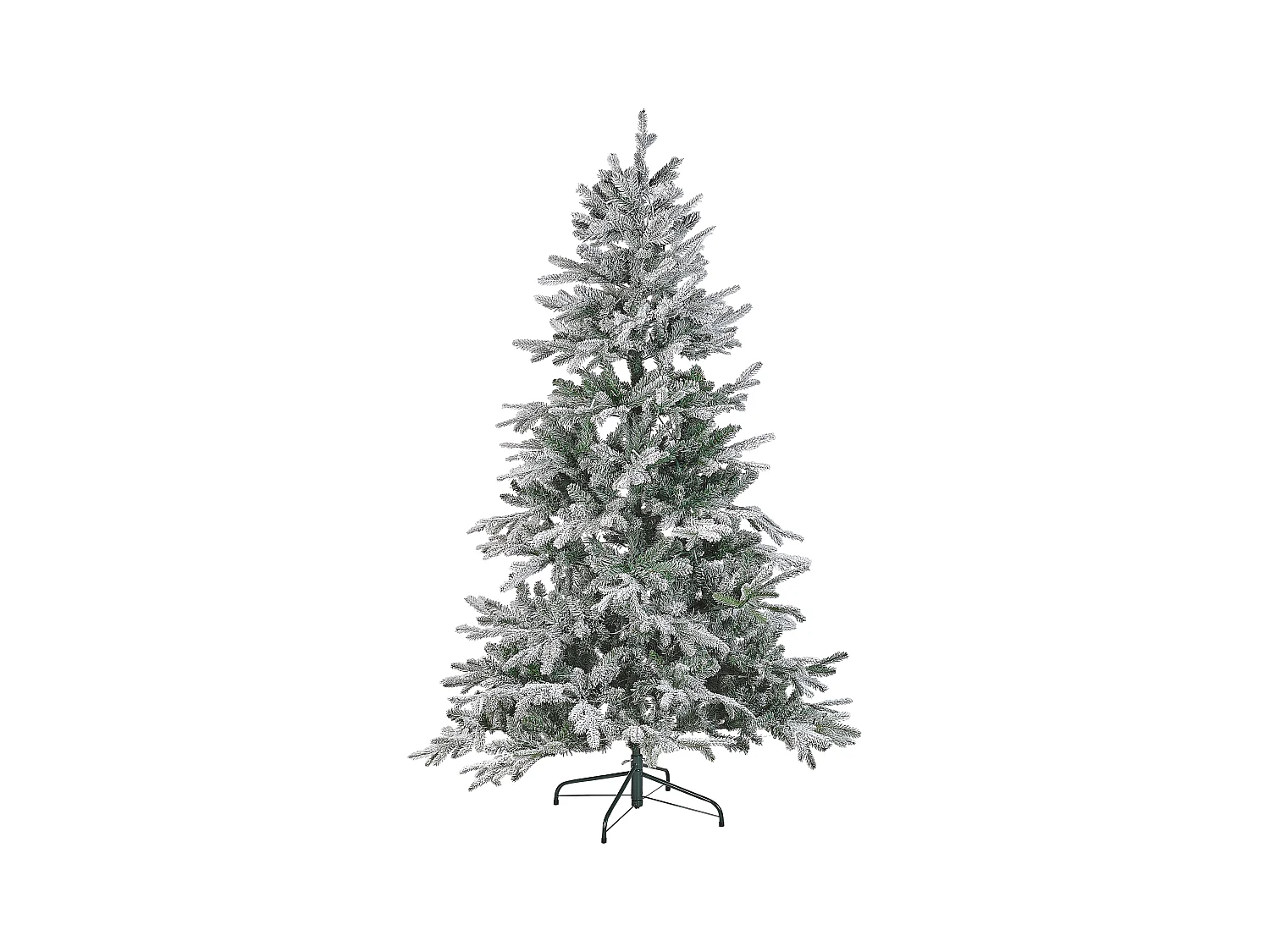 Sapin de Noël artificiel enneigé LED MIETTE 180 cm Blanc