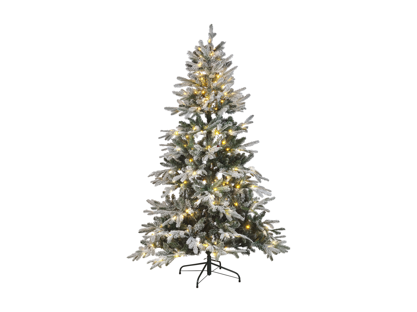 Sapin de Noël 180 cm blanc préallumé MIETTE