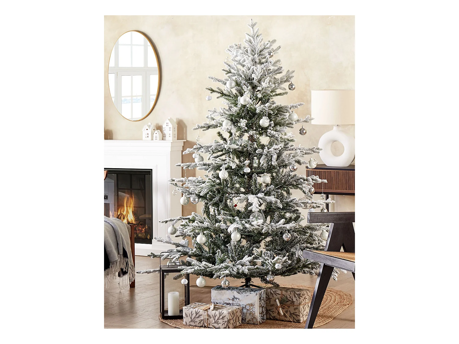 Künstlicher Weihnachtsbaum schneebedeckt 180 cm weiss BRISCO