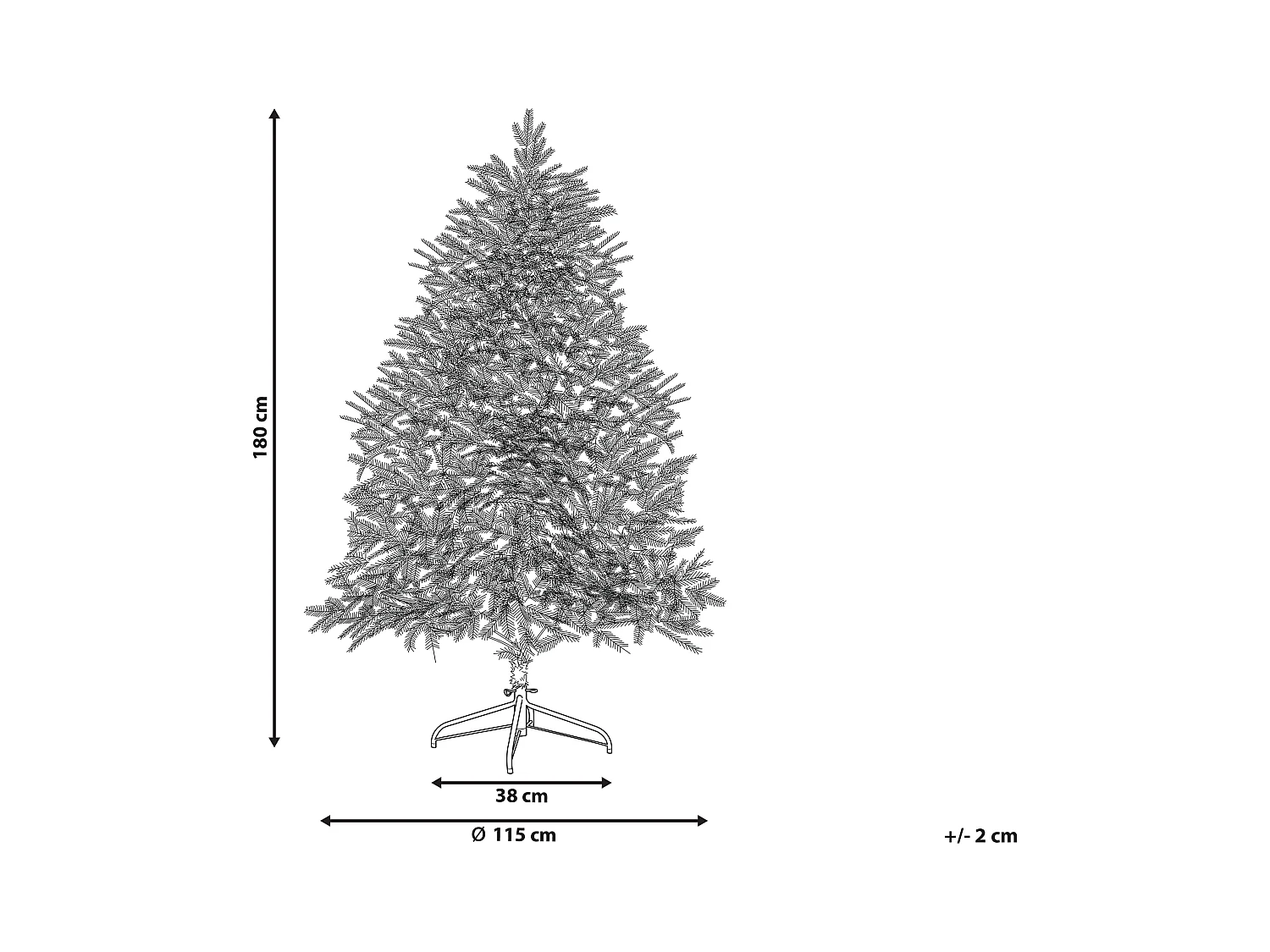 Künstlicher Weihnachtsbaum schneebedeckt 180 cm weiss BRISCO
