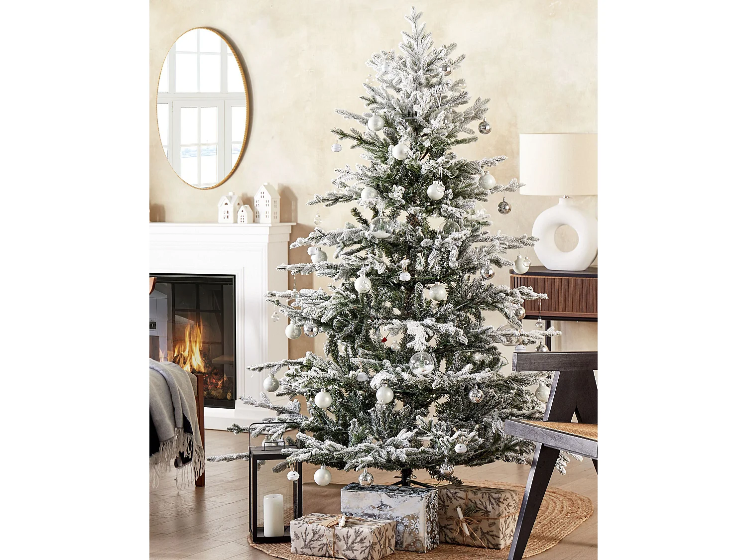 Sapin de Noël 180 cm blanc BRISCO