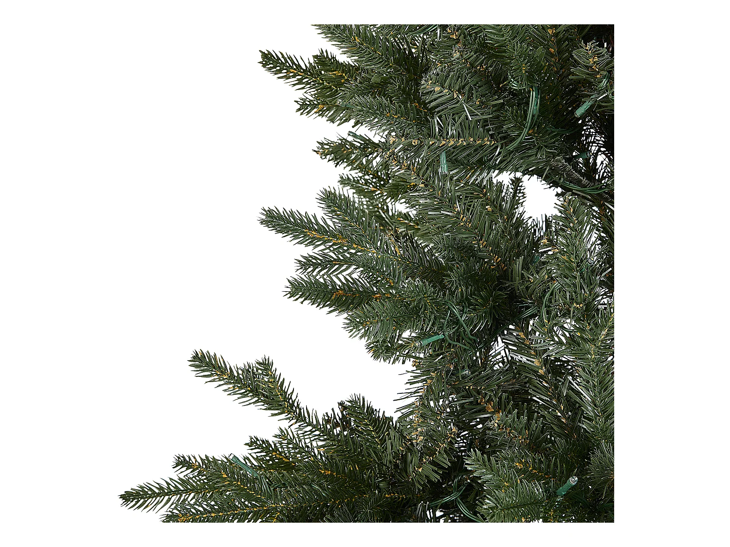 Künstlicher Weihnachtsbaum grün 210 cm mit LED Beleuchtung Lichterkette Fiddle