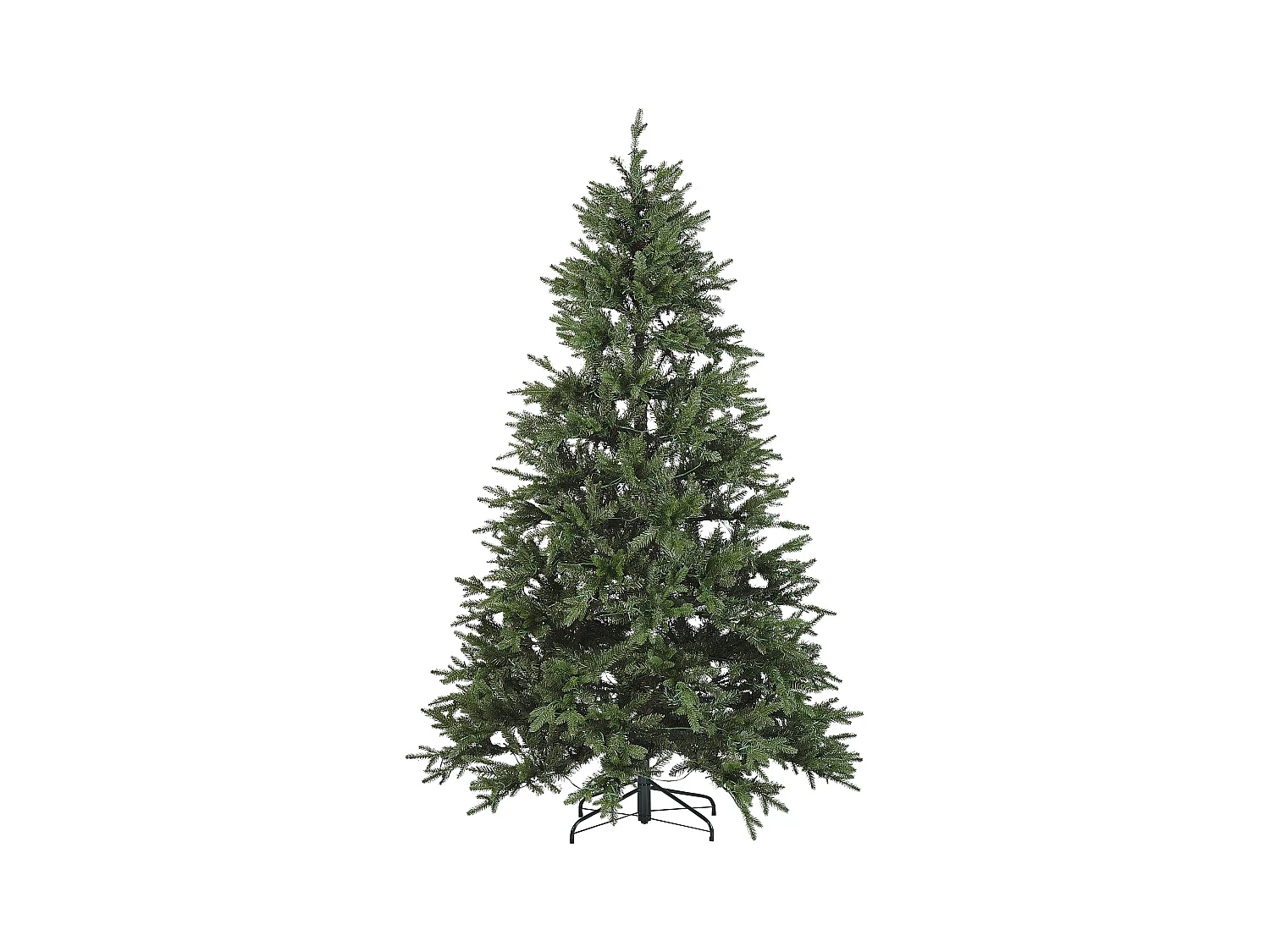 Künstlicher Weihnachtsbaum grün 210 cm mit LED Beleuchtung Lichterkette Fiddle