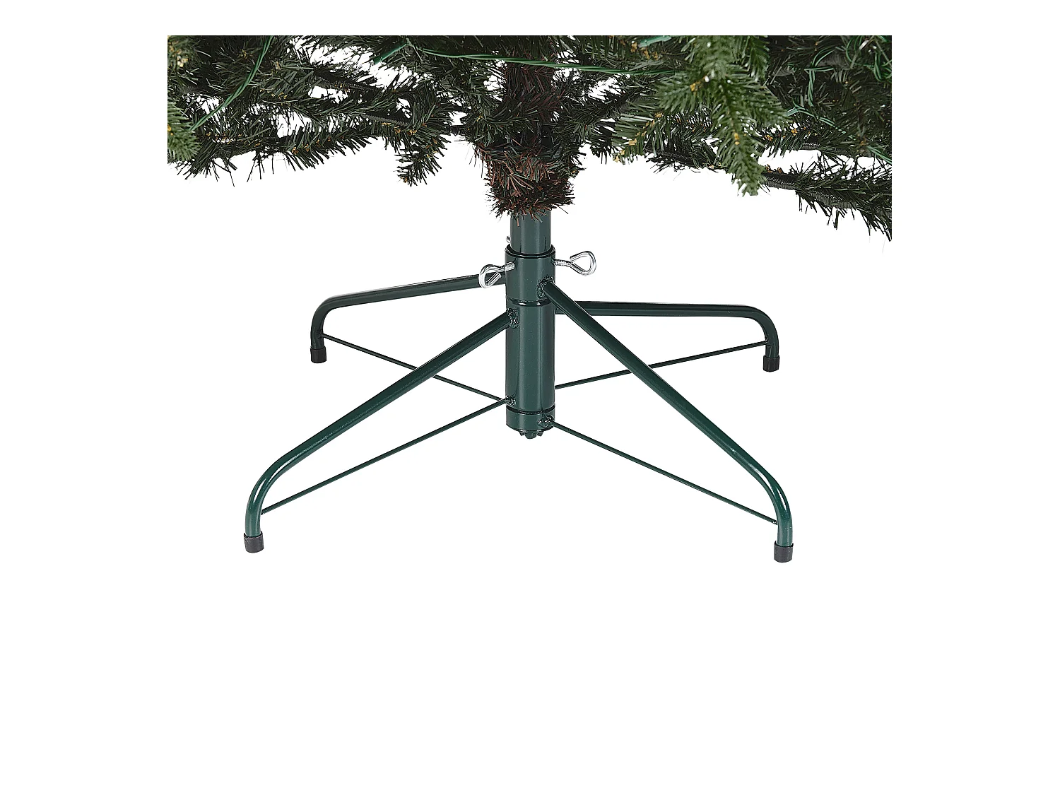 Künstlicher Weihnachtsbaum grün 210 cm mit LED Beleuchtung Lichterkette Fiddle