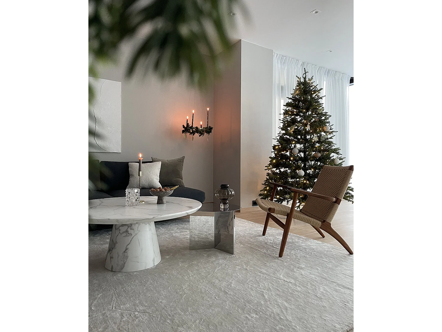 Sapin de Noël 210 cm vert pré-allumé FIDDLE