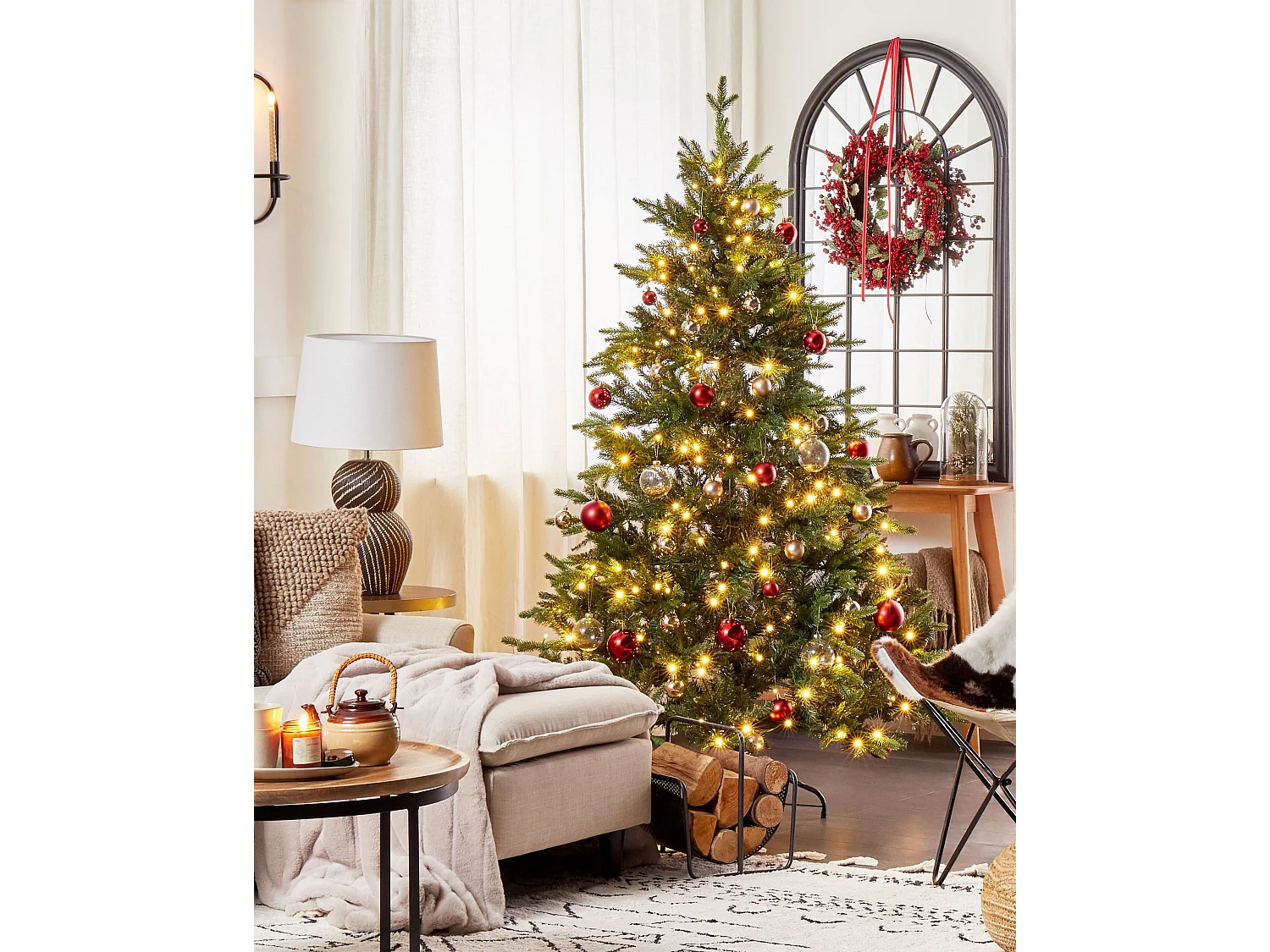 Albero di Natale LED verde 180 cm FIDDLE