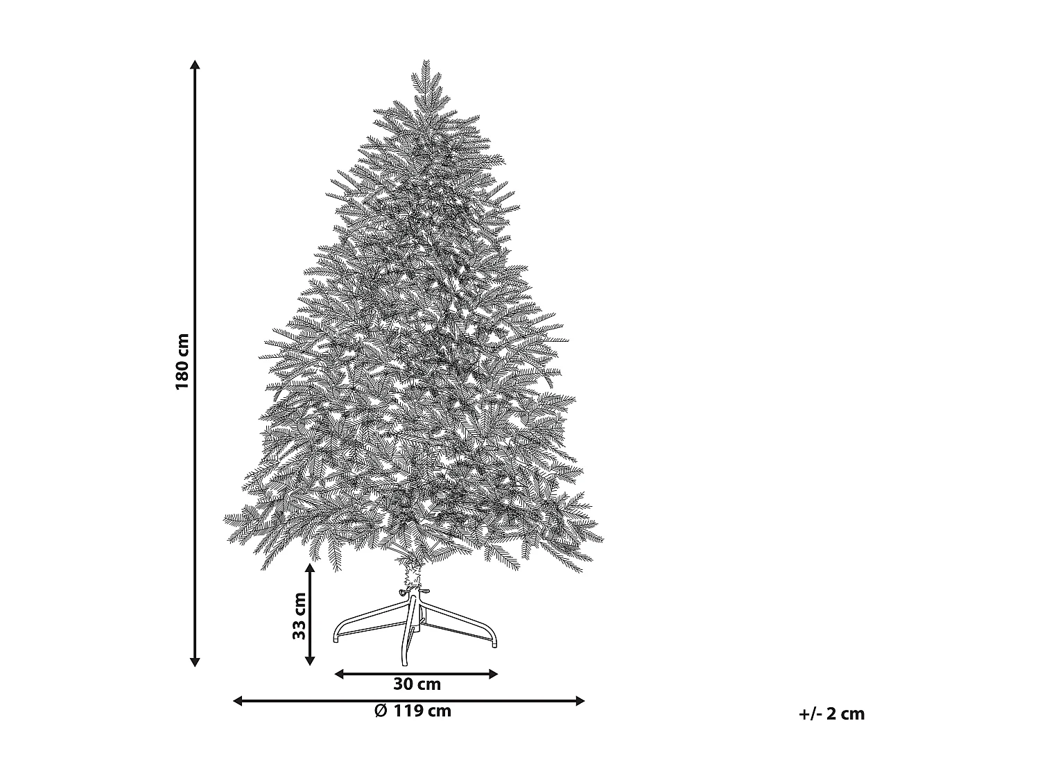 Albero di Natale LED verde 180 cm FIDDLE