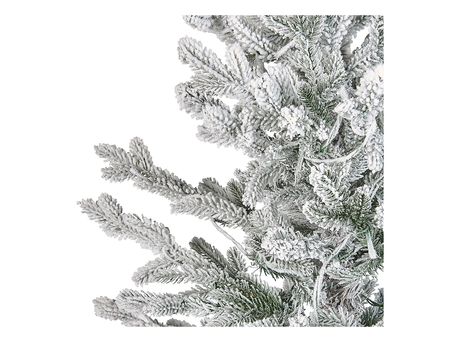 Künstlicher Weihnachtsbaum grün/weiß 180 cm mit LED Lichtern Kunstschnee Brisco