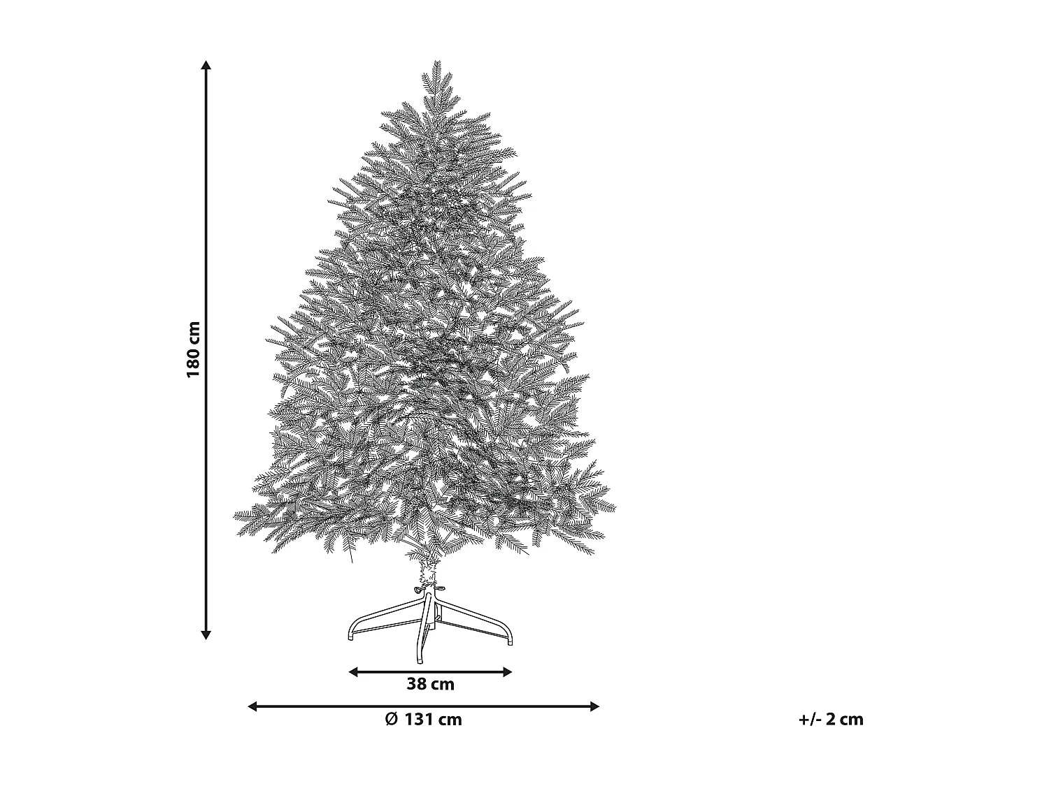 Ośnieżona sztuczna choinka ze światełkami 180 cm biała BRISCO
