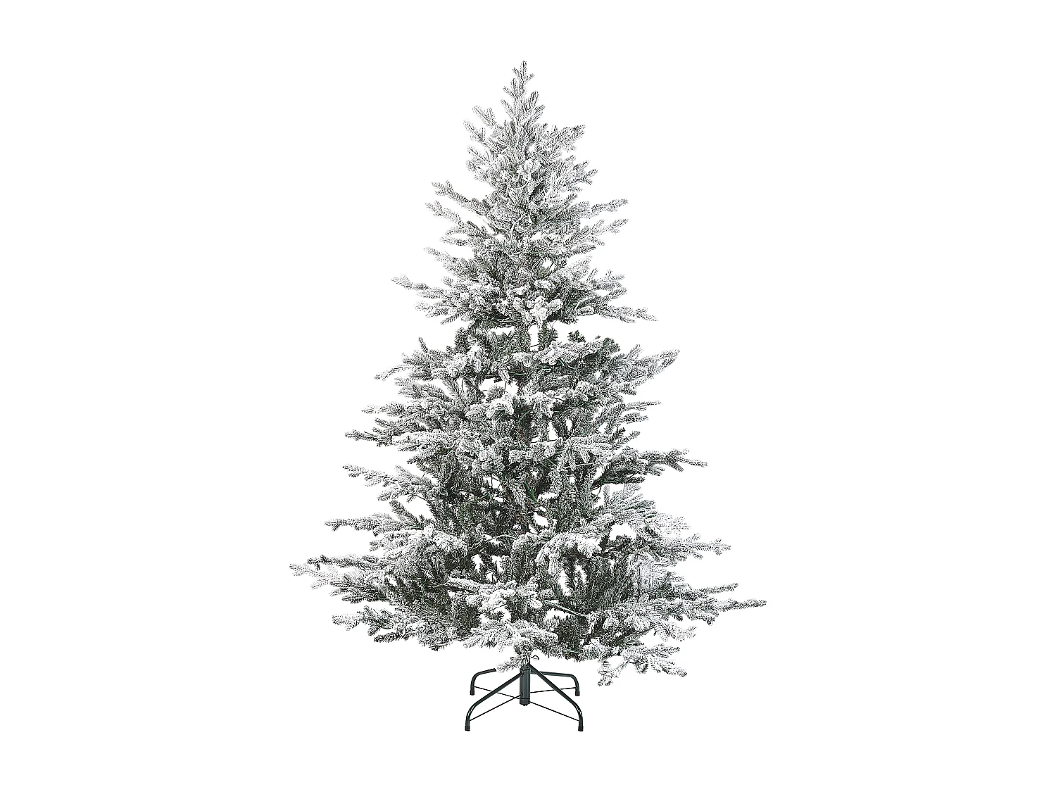 Sapin de Noël 180 cm blanc pré-allumé BRISCO