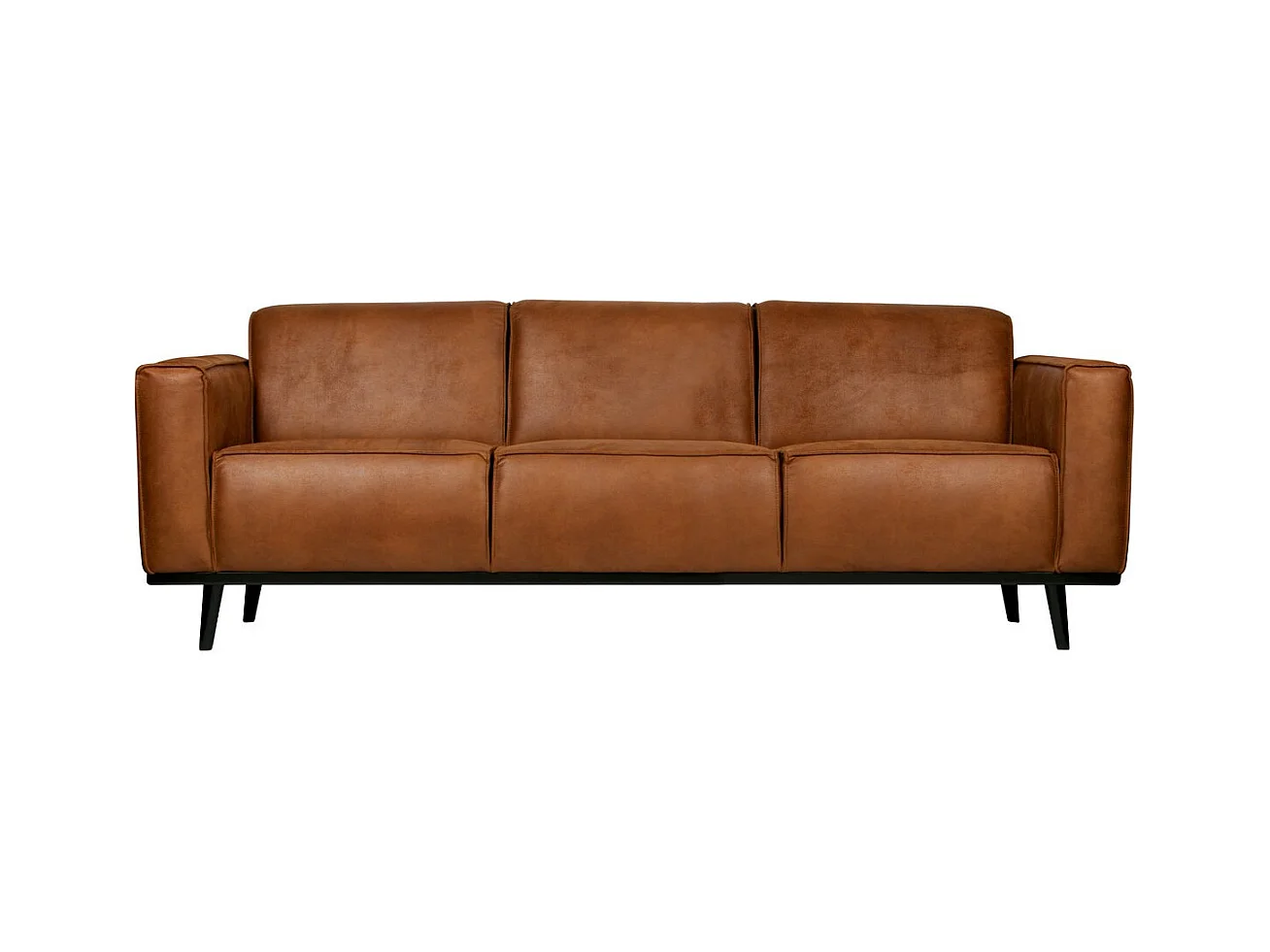 STATEMENT - Canapé 3 places en cuir recyclé cognac