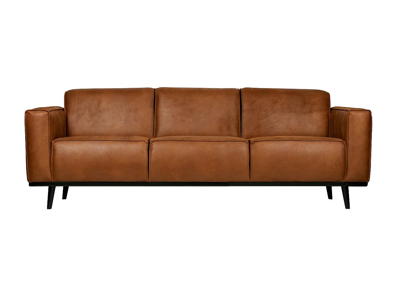 STATEMENT - Canapé 3 places en cuir recyclé cognac