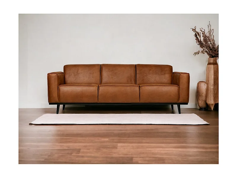 STATEMENT - 3-Sitzer-Sofa aus Leder, braun