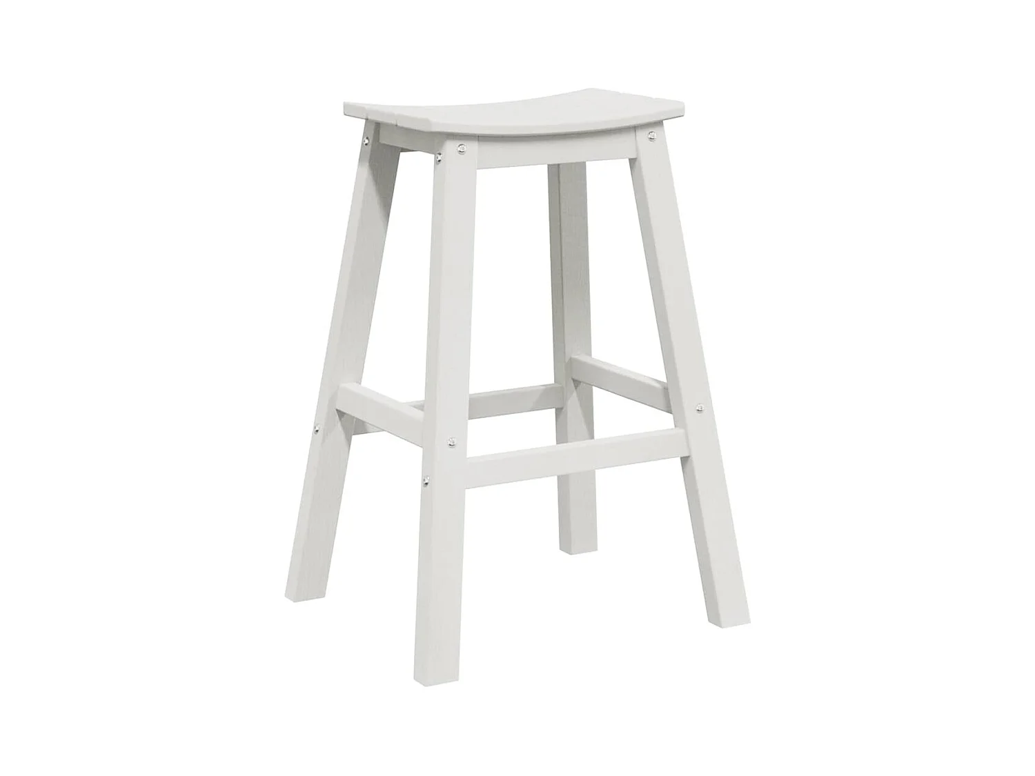 Sgabelli da bar 2 pezzi in HDPE bianco