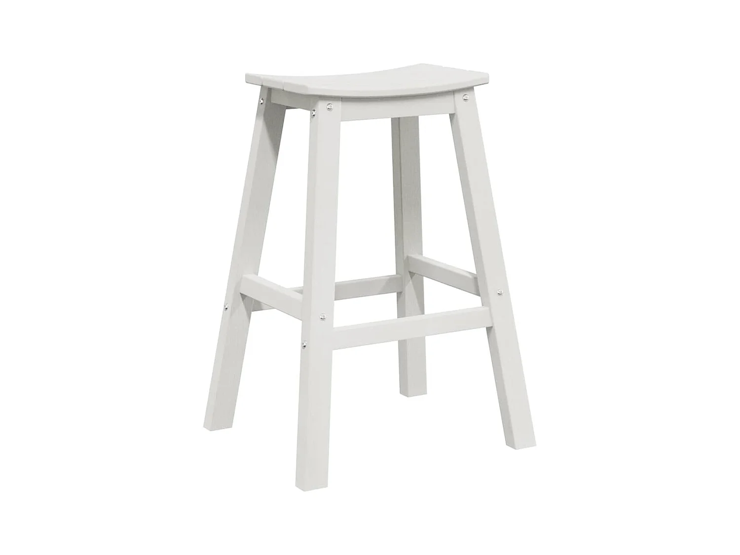 Sgabelli da bar 2 pezzi in HDPE bianco