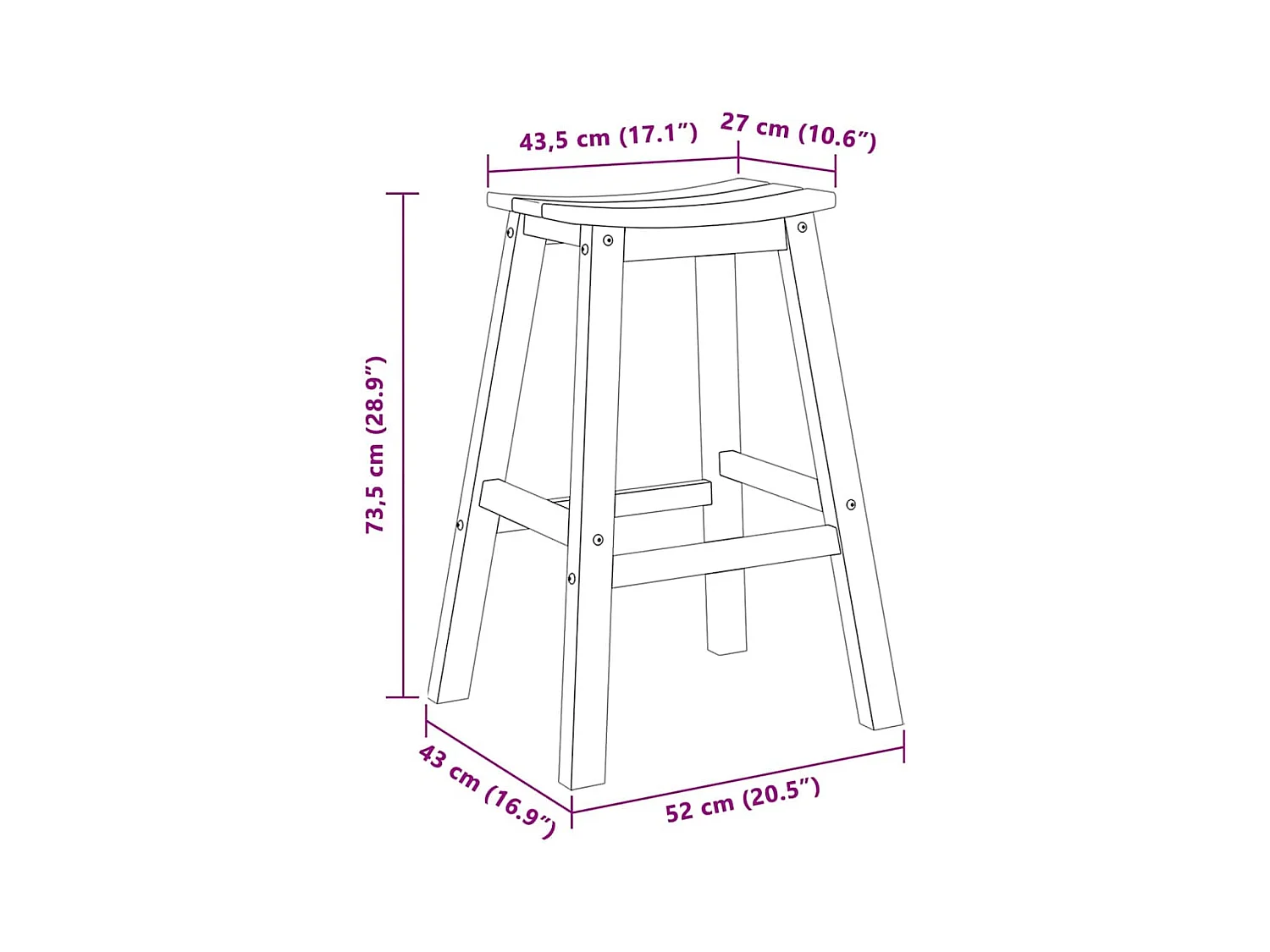 Sgabelli da bar 2 pezzi in HDPE bianco