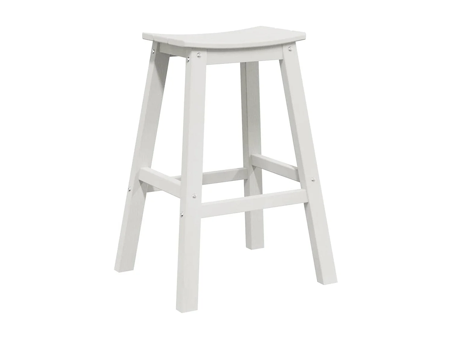 Barhocker 2 Stk. Weiß HDPE