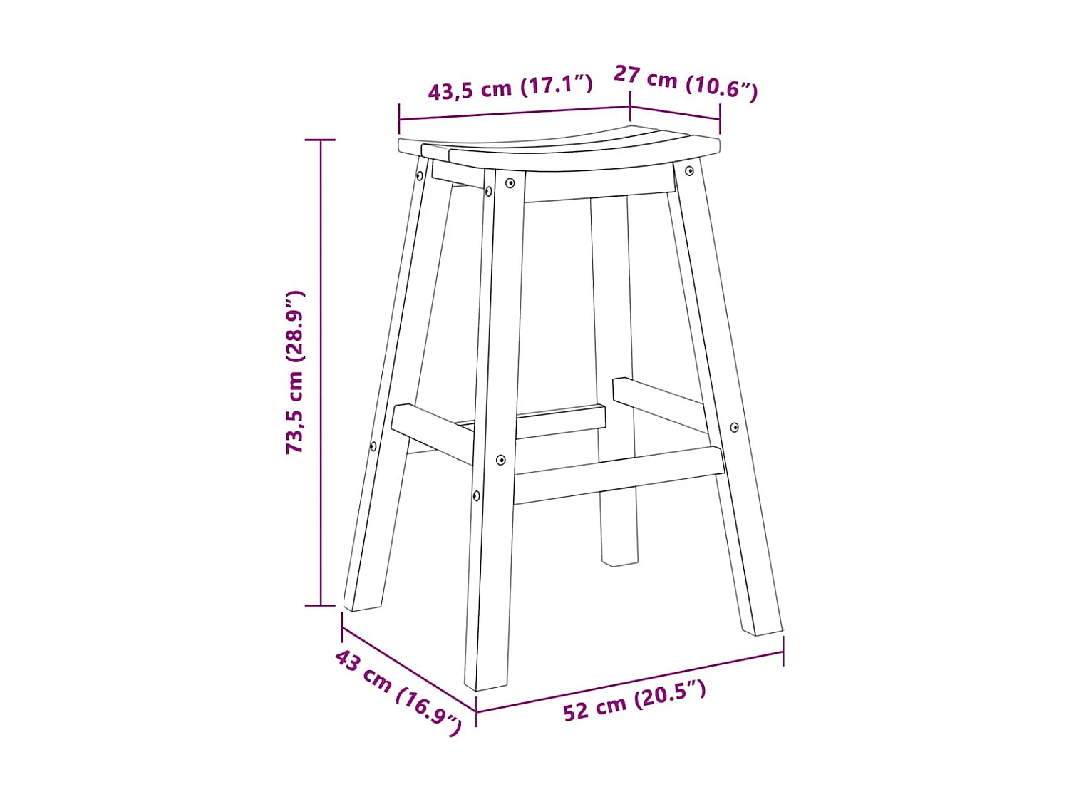 Barhocker 2 Stk. Weiß HDPE