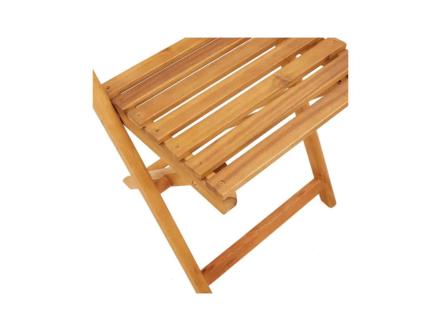 Set di 2 sedie da bistrot in antracite, legno massello di acacia e tessuto