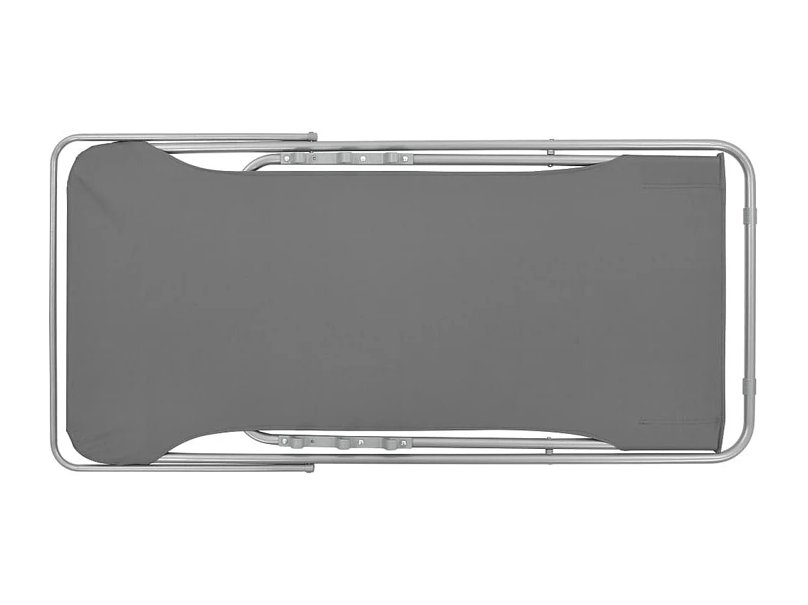 Opvouwbare strandstoelen set van 2 staal en Oxford stof grijs