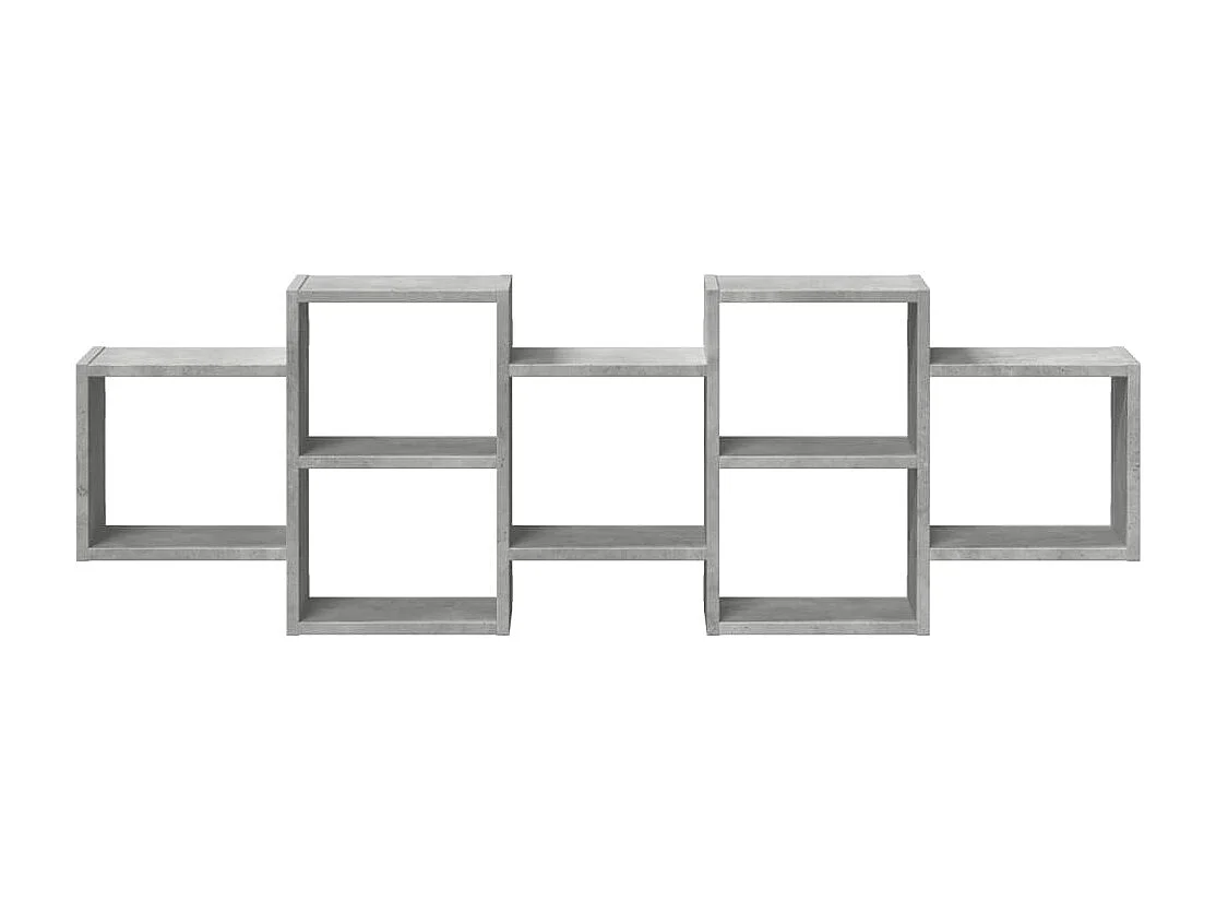 Estante de pared de hormigón gris 129x18x42 cm madera de ingeniería