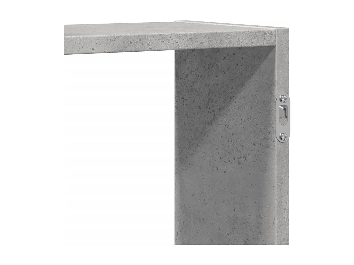 Estante de pared de hormigón gris 129x18x42 cm madera de ingeniería