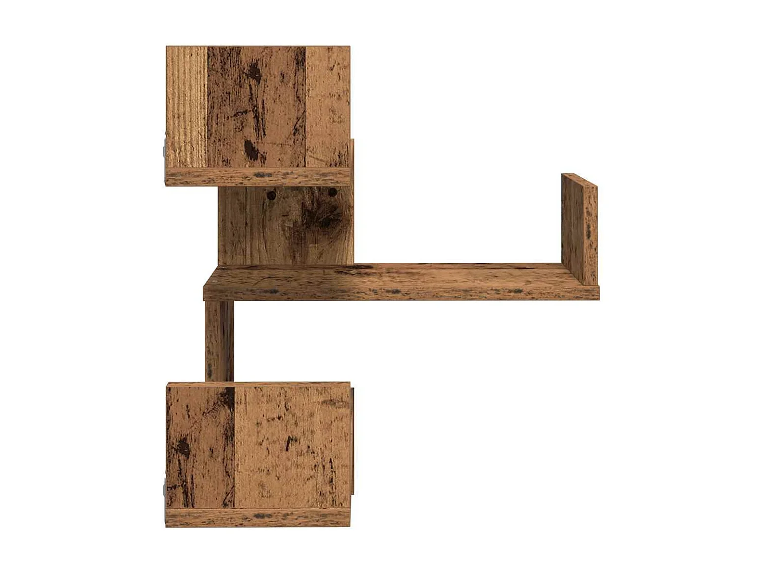 Étagères d'angle murales 2 pcs vieux bois 40x40x49,5 cm