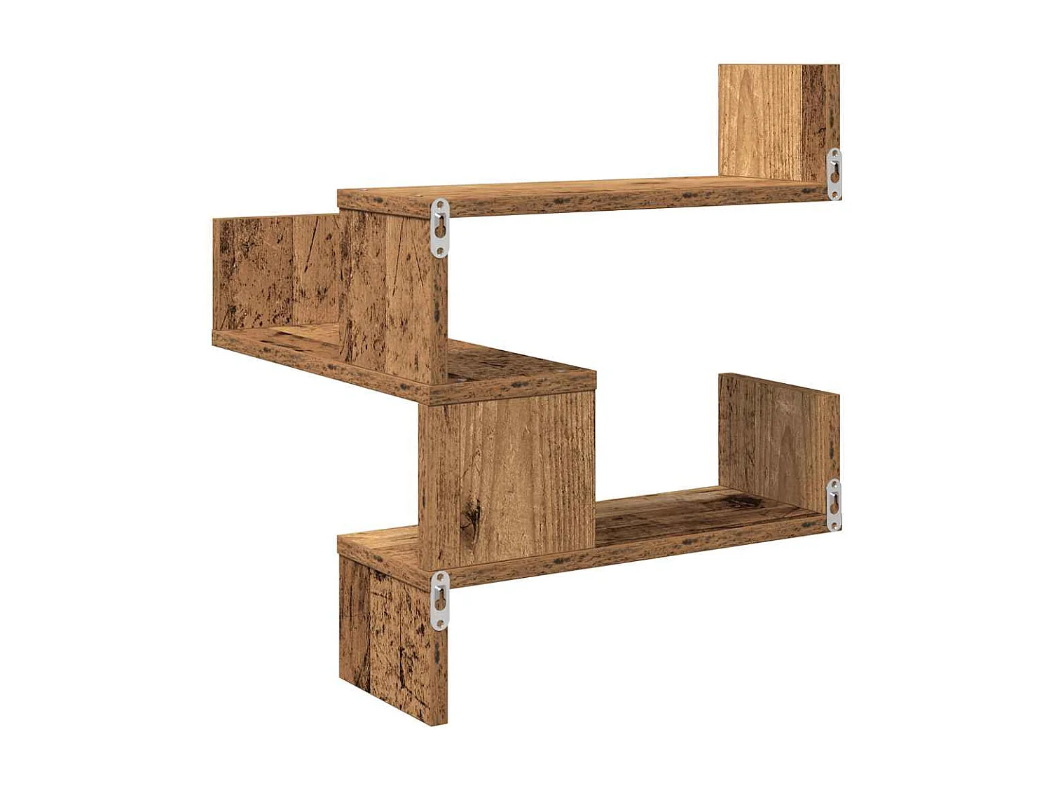 Étagères d'angle murales 2 pcs vieux bois 40x40x49,5 cm