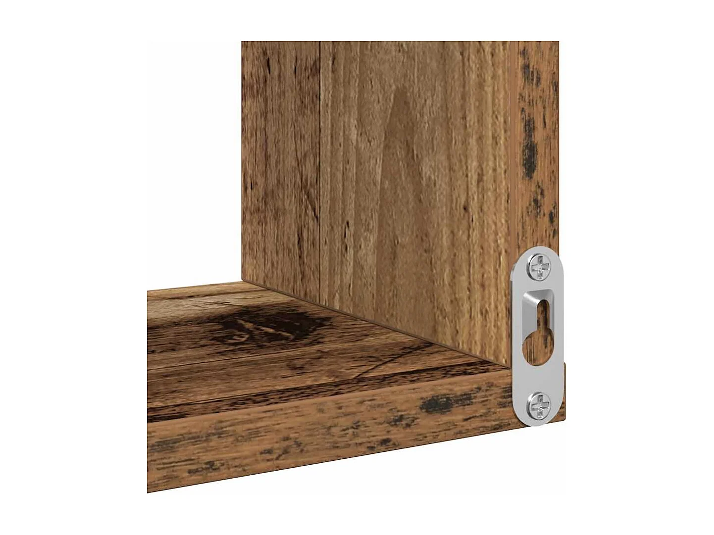 Étagères d'angle murales 2 pcs vieux bois 40x40x49,5 cm